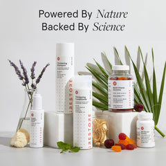 iRestore Biotin Gummies benefits banner hints hair skin nails improvements