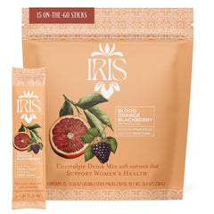 Iris Hormone Health electrolyte drink mix packaging for daily hydration