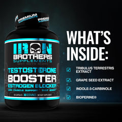 Iron Brothers bottle on desk illustrating daily supplement routine.