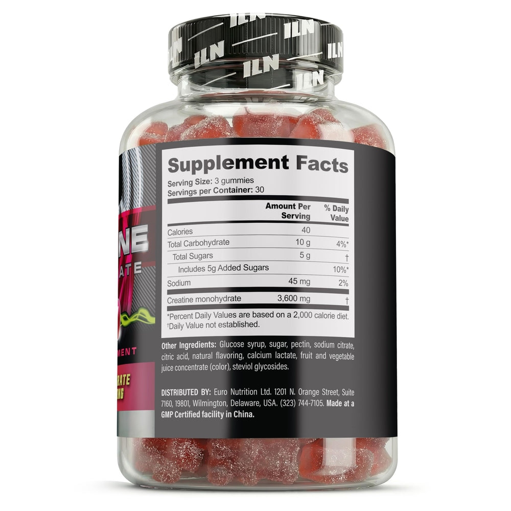 Iron Labs Nutrition Creatine Monohydrate Gummies facility badge indicating quality controls.