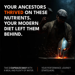 Ironclad Nutrition man taking capsules demonstrates simple two-capsule routine.