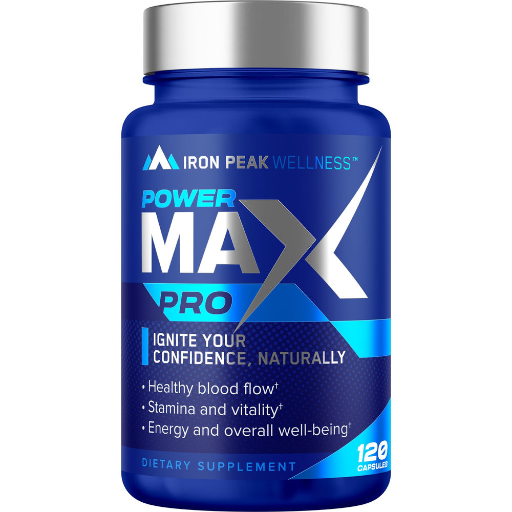 IronPeak Wellness Testosterone Booster bottle front enhances energy and workout focus.