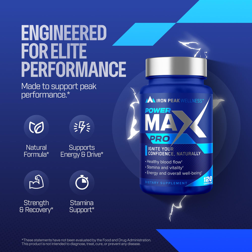 IronPeak Wellness Testosterone Booster pills in hand show easy daily incorporation for energy.