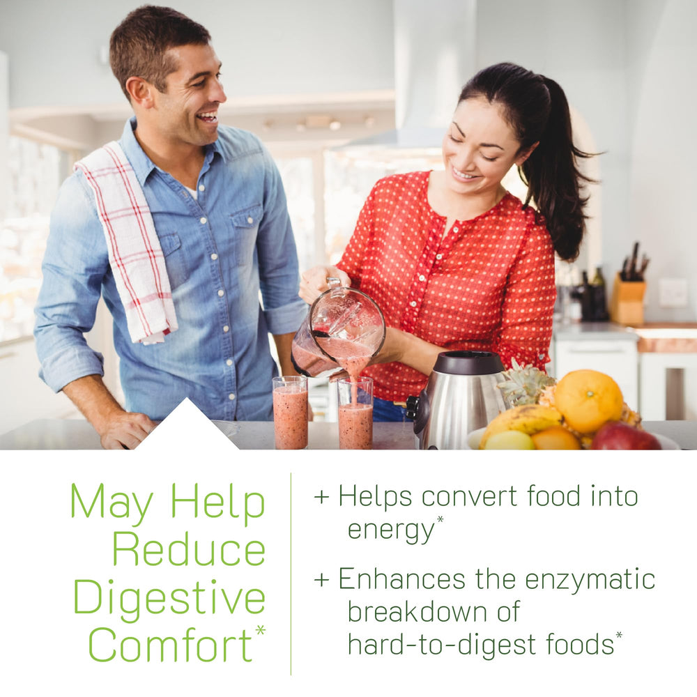 Irwin Naturals Anti-Gas Digestive Enzymes bottle label with key information