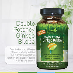 Irwin Naturals bottle on wooden surface conveys premium quality and trust