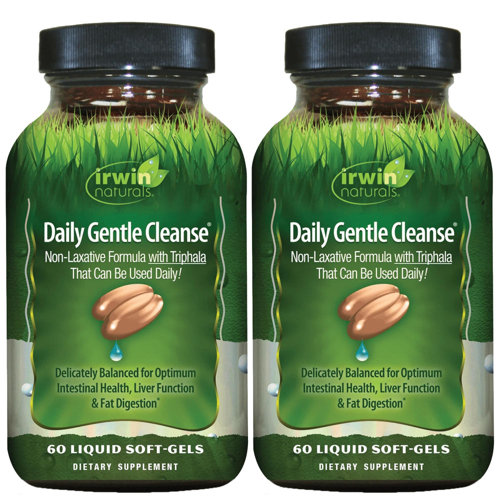 Irwin Naturals Daily Gentle Cleanse bottle for daily digestive support.