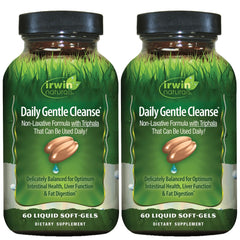 Irwin Naturals Daily Gentle Cleanse bottle for daily digestive support.