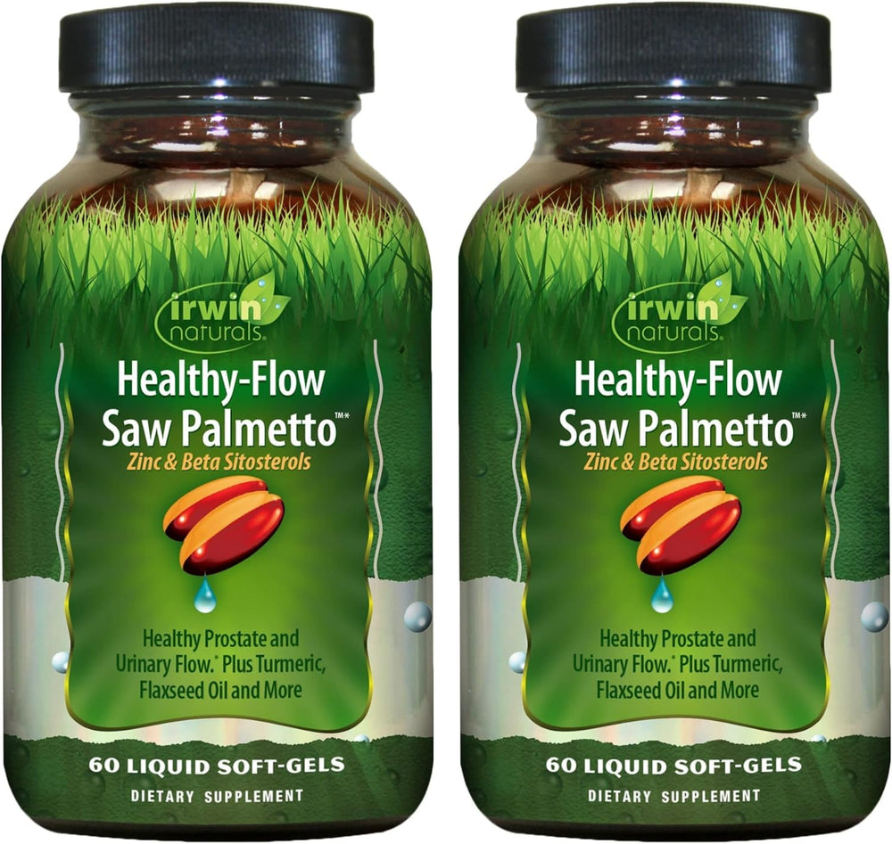 Irwin Naturals Healthy-Flow Saw Palmetto bottle front view for urinary flow support