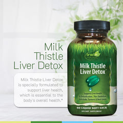 Irwin Naturals Milk Thistle Liver Detox bottle packaging ready for display