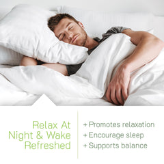 Power to Sleep PM label detail highlighting melatonin and calming botanicals