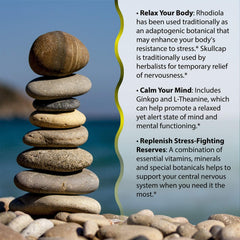 Packaging display emphasizes calm and focus support