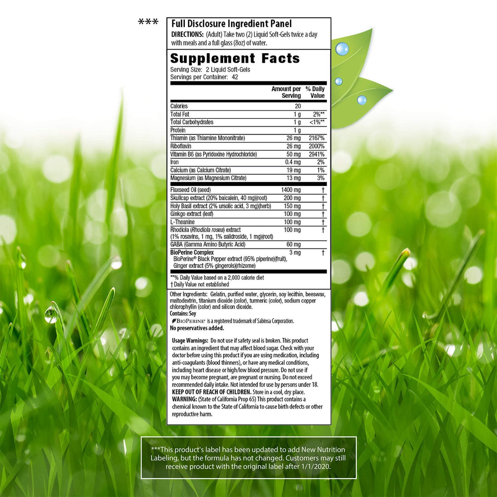 Irwin Naturals Stress-Defy softgels close-up for easy calm support