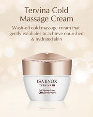 ISA KNOX Tervina Cold Massage Cream spread on skin highlights even application.