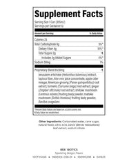 Isagenix BEA Biotics glass pour showing crisp sparkling texture for digestion