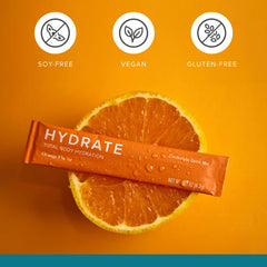 Isagenix Hydrate coconut water mineral blend shown for natural hydration support.
