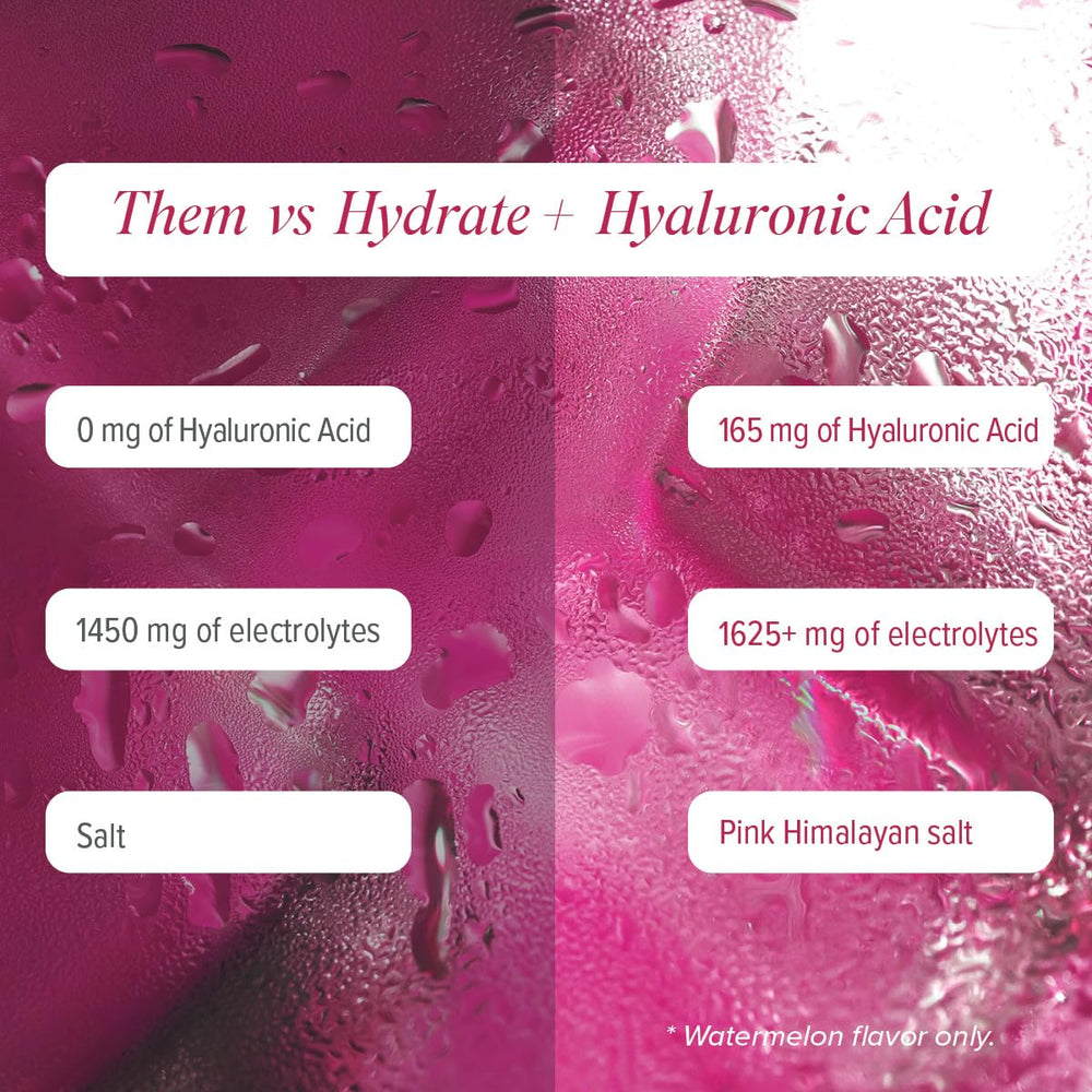 Isagenix Hydrate being poured into a glass of water for hydration.