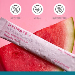 Isagenix Hydrate watermelon sachet ready to mix into water.
