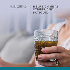 Isagenix Ionix Supreme bottle on counter ready to blend