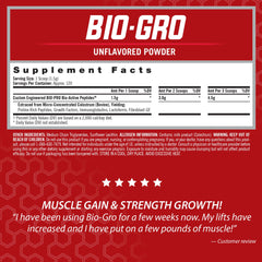 iSatori BIO-GRO powder scoop illustrating easy dosing for protein synthesis support