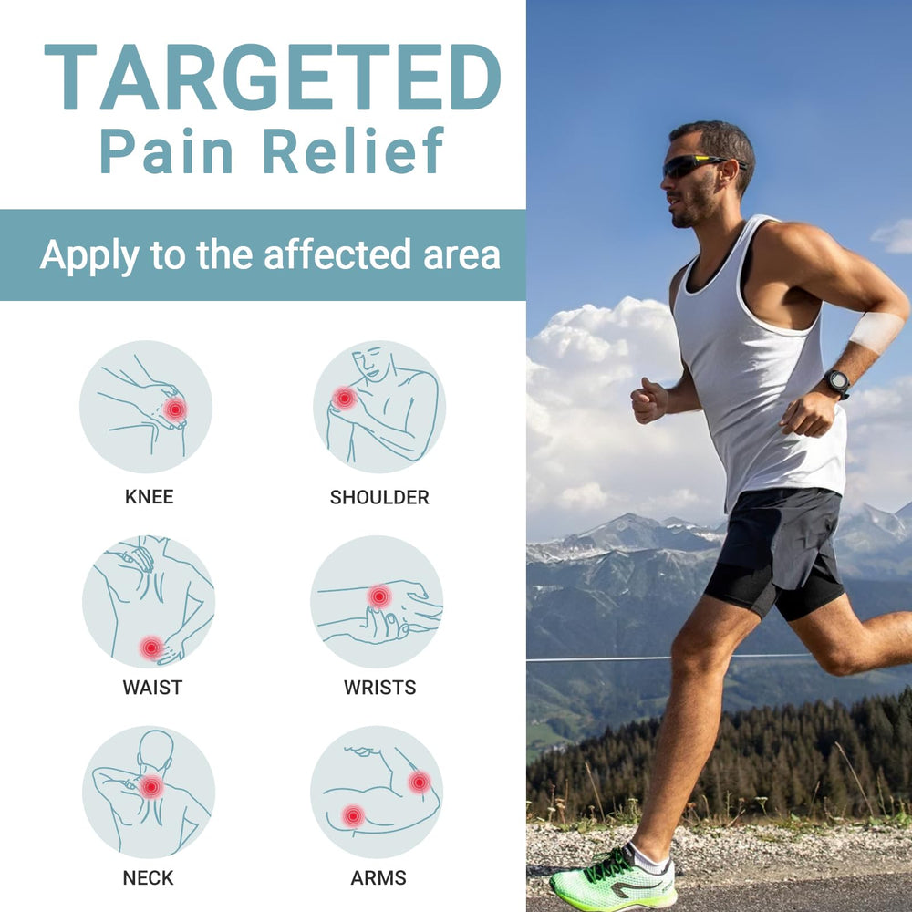 Ishancare lidocaine-menthol patch on knee or elbow area for joints.
