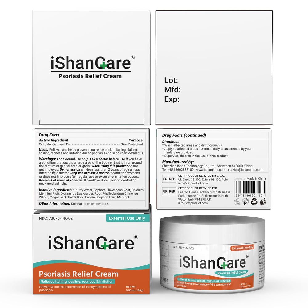 Packaging of Ishancare Psoriasis Cream 3.53 oz