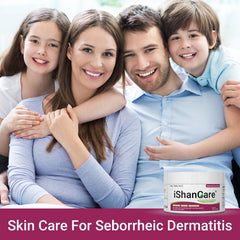 ishancare cream on face reducing redness and irritation