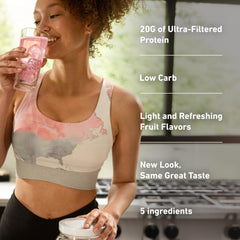 Nutrition label of Isopure Clear Whey Isolate highlights gluten-free claim