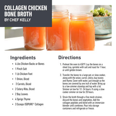 Isopure Collagen Peptides 28 servings label, easy to plan your routine.