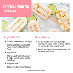 Gluten-free Isopure formula label highlights five simple ingredients.