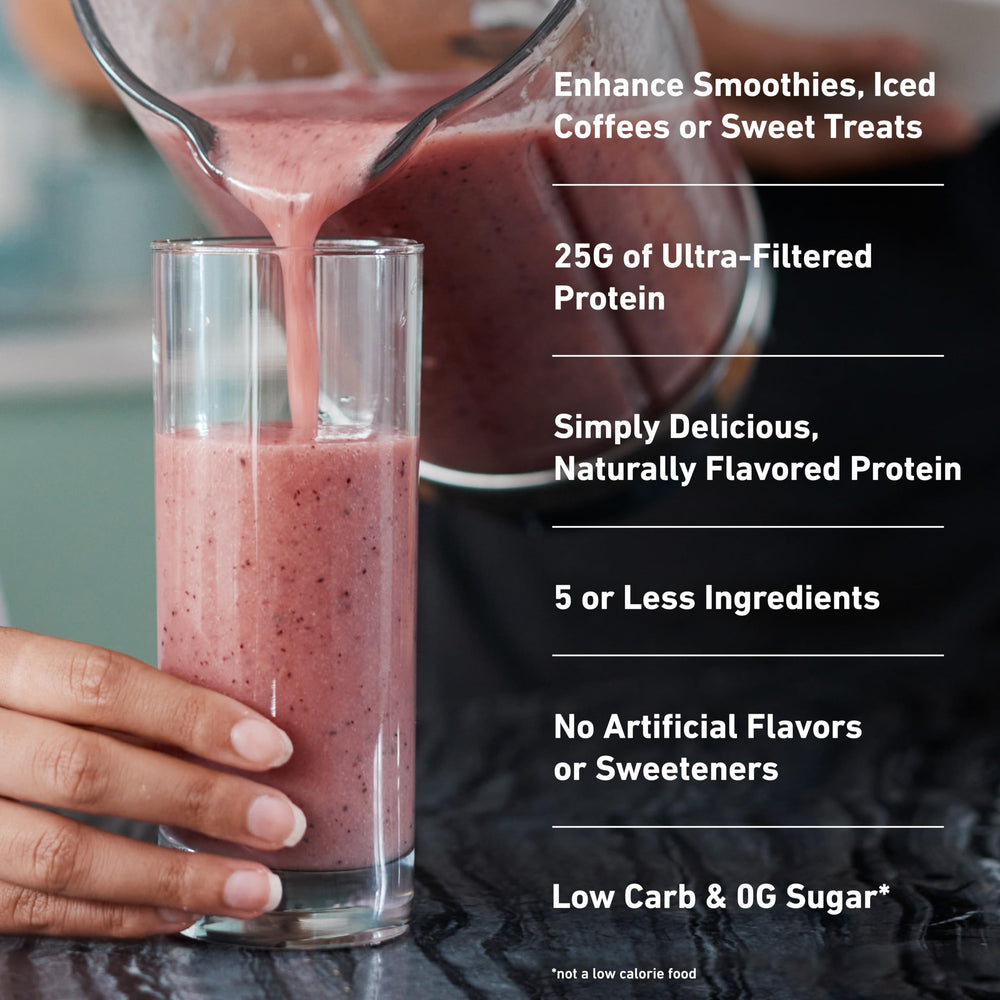 Isopure Low Carb Strawberry label close-up showing clean ingredients