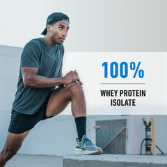 Close-up of a creamy vanilla Isopure protein shake