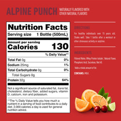 Isopure Alpine Punch ready-to-drink bottle ideal after workouts