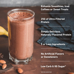 Nutrition label on Isopure whey isolate emphasizes 0 sugar and lactose-free formula.