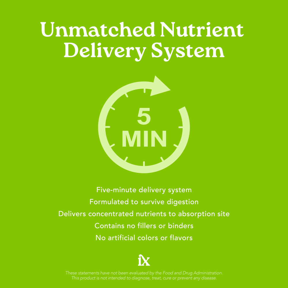 Isotonix Multivitamin Powder Without Iron glass of prepared drink demonstrates rapid nutrient availability.