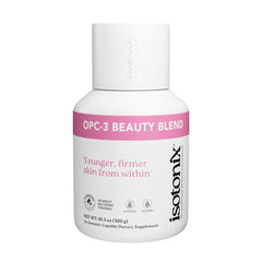 Isotonix OPC-3 Beauty Blend bottle pour showing Pycnogenol infusion for antioxidant skin support.