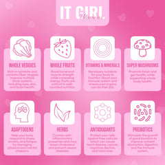 It Girl Vitamins fiber-rich greens gummies serving in a snack pack