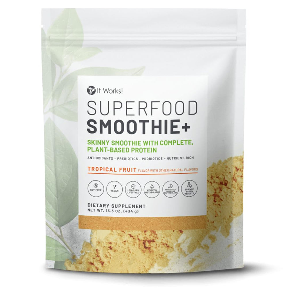It Works! Smoothie+ Tropical Fruit bottle for on-the-go nutrition