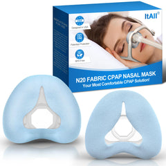 ItAll N20 cushion blue cotton texture for soft, breathable all-night comfort.