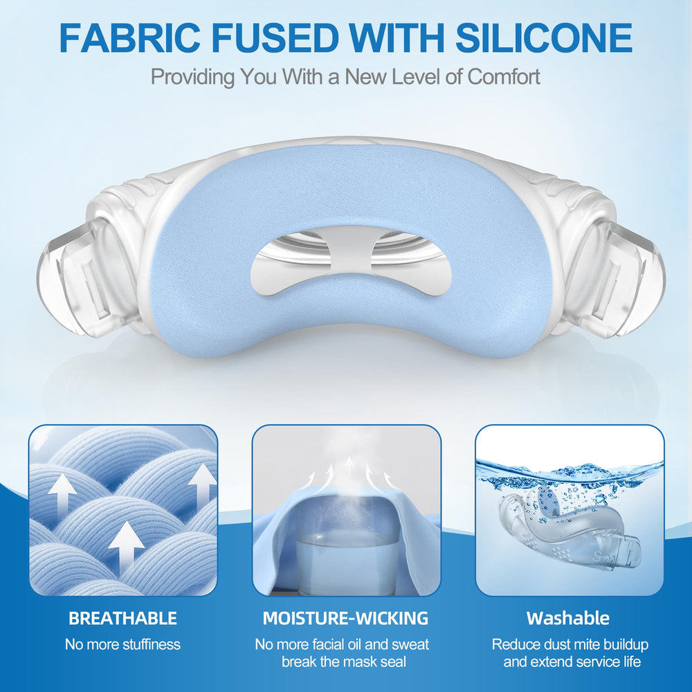 Ultra-soft cotton bridge provides a secure, comfortable seal with N30i frames.