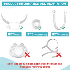 ItAll reinforced clips provide secure assembly for long-lasting CPAP use.