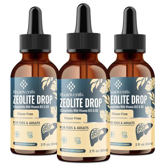 Itharoventis Zeolite Drops with berry flavor, great for easy daily administration at home.