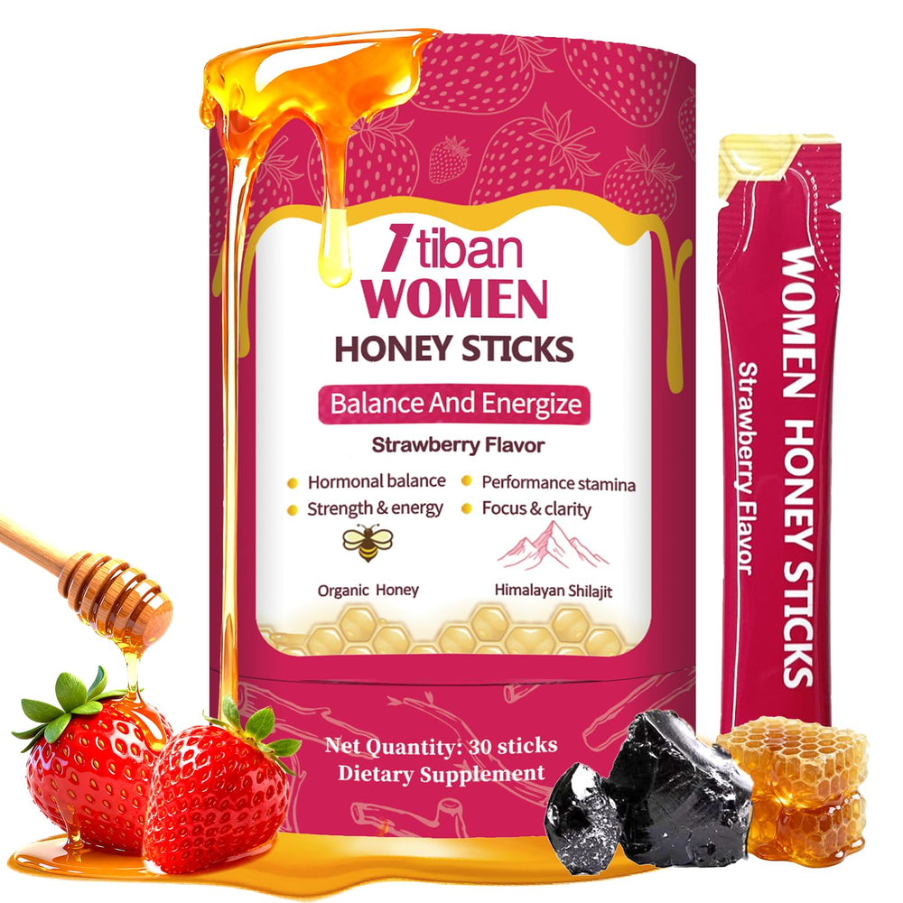 Itiban Shilajit Honey Sticks strawberry single-serve for daily energy.