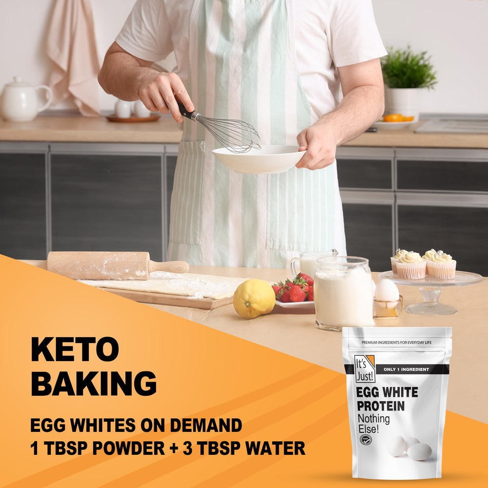 It's Just! egg white protein powder scoop for precise servings