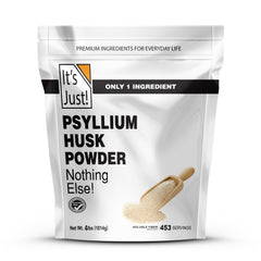 It's Just! psyllium husk powder bottle pour for easy mixing