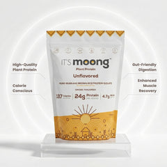 It's Moong Protein powder blended into a smoothie for clean energy.