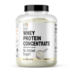 ItsJust whey protein concentrate vanilla tub highlights a premium protein for daily workouts.