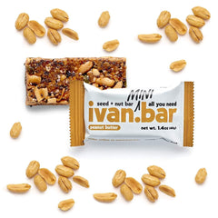 ivanbar vegan snack bar close-up of ingredients highlights clean all-natural focus
