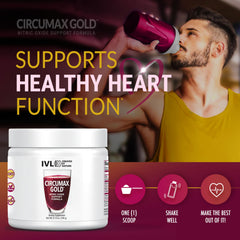 IVL CircuMax Gold ready-to-mix drink demonstrates vegan, gluten-free convenience.