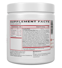 Scoop beside IVL Phyto Fruits canister illustrating convenient daily serving.