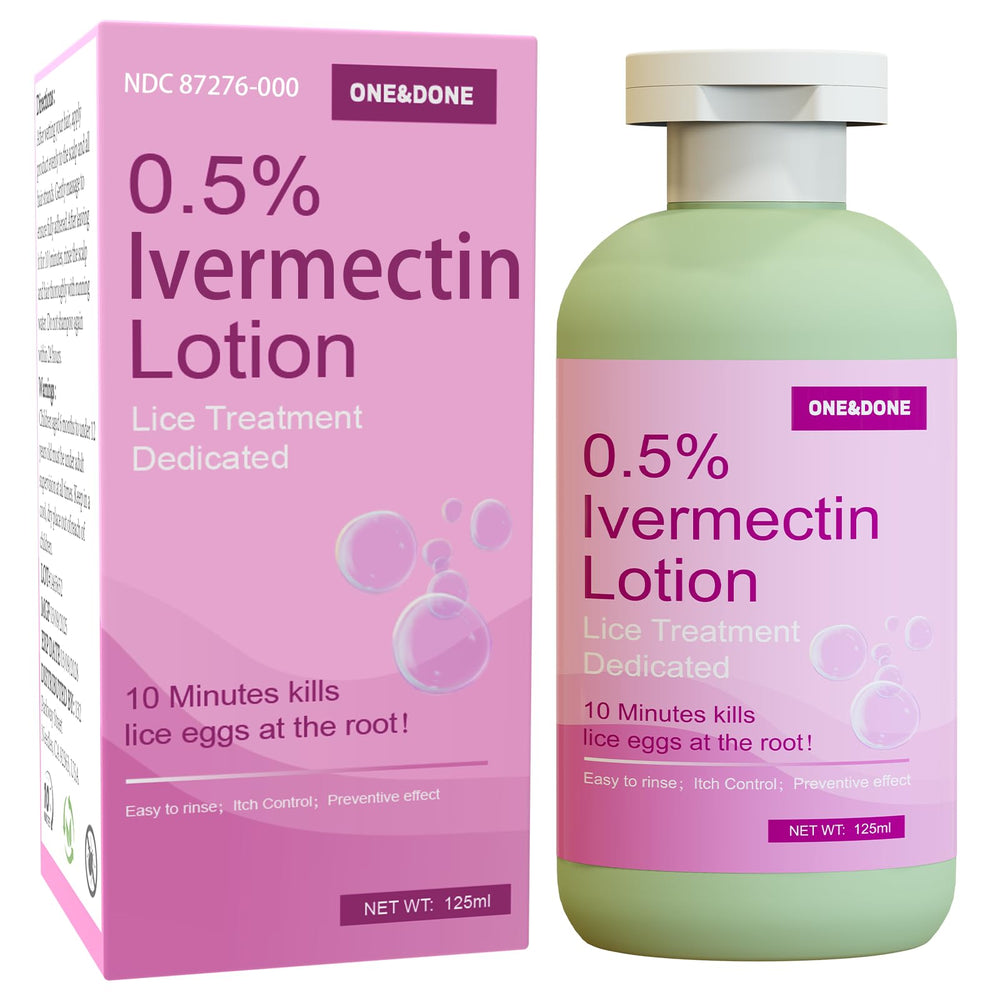 Ivormetn lice treatment bottle ready for dry-hair application